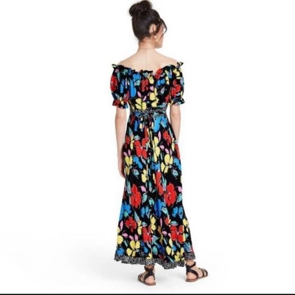Rixo x Target Black Floral Tie Waist Maxi Dress NWT 2 - Picture 10 of 11